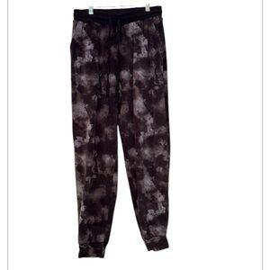 Women’s Three Dots Cozy Black & Gray Jogger Sweatpants, small